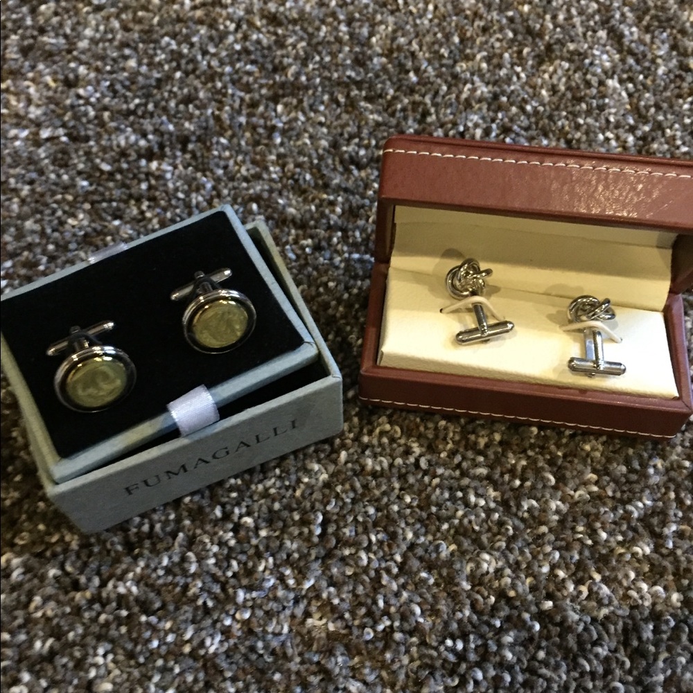 Two sets of men’s cuff links